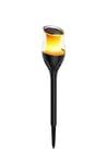 Solar Flame hagebelysning 1W 1600K IP65 - Solcelle - Svart