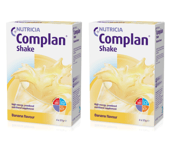 2x Complan Shake Banana Flavour 57g Sachets