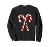 Christmas Sugar Cane Classic Festive Holiday Candy Design Sweatshirt