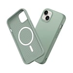 RhinoShield Coque Compatible avec [iPhone 14/13] | SolidSuit Compatible avec Magsafe - Coque Fine avec Technologie d'absorption des Chocs et Finition Premium Matte - Vert Sauge