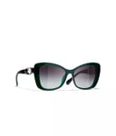 CHANEL Cat Eye Sunglasses CH5445H Dark Green/Grey Gradient