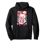 Cat Strawberry Milk Anime 90s Japanese Cat Japan Pullover Hoodie