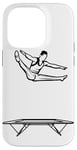 Coque pour iPhone 14 Pro Trampoline Garçon Athlète Trampoline