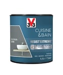 V33 Peinture multi-supports monocouche Cuisine & Bain Resist'Extrême® Satin, Gris Roche, 0,5L