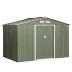 9 X 6FT Outdoor Storage Garden Shed Sliding Door Galvanised Metal