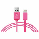 FX Powabud USB Data Cable for iPhone 6/6-Plus/5G/5S/5C Pink