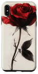 Coque pour iPhone XS Max Rose Minimalisme Minimalisme Pétales Rose Art Floral