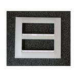 Plaque de finition 2x3 postes horizontale entraxe 45mm couleur schiste pour appareillage mural altira