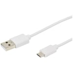 ERARD Cordon micro USB mâle / USB mâle 2.4A - 3 m - Blanc