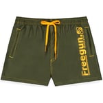 Maillots de bain enfant Freegun  Boardshort court garçon avec ceinture demi-élastiquée