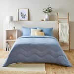 Night Lark - Parure de lit sans Housse de Couette – 4,5 tog – Super King – Collection Tufted Dot – Literie de Luxe – Hypoallergénique – Lavable en Machine – Bleu crépuscule