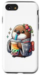 iPhone SE (2020) / 7 / 8 Kiwi Bird Drinking Bubble Tea Japanese Kimono Case