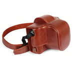 MegaGear MG2010 Ever Ready Genuine Leather Camera Case Compatible with Nikon Z fc (16-50mm) (Brown)