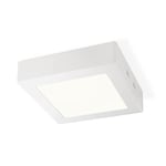 Home Sweet Home Moderne Plafonnier LED Ska | Carré | 17/17/3.6cm | Blanc | lampe de plafond en métal | LED intégré | 12W | 1200lm | 3000K | lumière blanc chaud