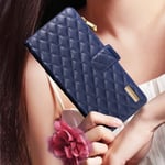 Avizar Folio case for Galaxy S24 Ultra Quilted leather effect, Royal Blue