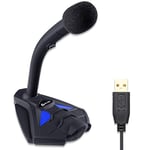 KLIM Voice V2 + Microphone USB de Bureau + Nouveauté 2022 + Micro Gamer Idéal pour Jeux Vidéo, Streaming, Youtube, Podcast + Qualité de Son Optimale + Compatible Windows, Mac, PS4 + Bleu