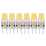 Silikon LED-lampa GY6.35 Glödlampa 5W AC DC12V COB Ljus Energisparlampa 6-pack