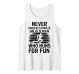 Old Man Running Humor Design Funny Runner Tank Top