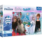 Trefl Puzzles 104 XL Super Shapes-Formes Folles, Grosses Pièces Coloriage Avec Les Personnages De Contes De Fées Kraina Lodu 5 Ans, 50017, Frozen Amusant Dans le Monde d'Anna et Elsa, one size