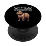 Capybara The Elements Of Happiness Periodic Table Chemistry PopSockets Adhesive PopGrip