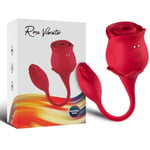 ARMONY - ROSE LICKING VIBRATING DE CLIT  VIBRATOR 10 MODES RED