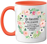 Stuff4 Retirement Gifts for Women, Leaving Gifts for Colleagues Women, Retirement Gift Ideas for Men or Women, Sorry Your Leaving Gifts, 11oz Ceramic Dishwasher Safe Orange Mugs