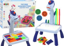 Leantoys Miniprojektor Tetrisbord 2In1 Unicorn Blå