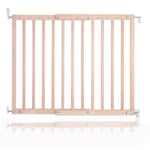 Safetots Stair Gate Wooden, Chunky, Screw Fit Gate, Natural, 63.5cm - 105.5cm