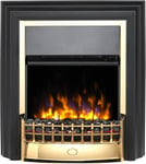 Dimplex Cheriton Deluxe Freestanding Optiflame Electric Fire, Brass and Black F