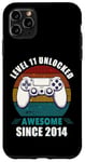 iPhone 11 Pro Max Level 11 Unlocked Awesome Since 2014 Video Gamer 11 Birthday Case