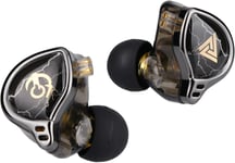 Écouteurs Intra-Auriculaires Hi-FI à diaphragme revêtu de Titane de 10 mm avec cavité Semi-Ouverte, câble détachable à 2 Broches plaqué Argent, Suppression du Bruit (avec Micro)