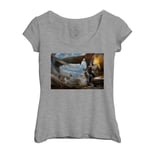 T-Shirt Femme Col Echancré Fallout 4 Vaisseau Jeux Video Apocalypse Survival