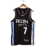 EARAID 2020 Xmas Wars Jersey de Basketball Adulte, Filets 7# Durant 11# Irving Broderie Basketball Jerseys Chemise, Tissu en Polyester sergé NO.7-XXL