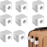 Eir 8 Pièces Cable Management,Attache Cable Adhesif,Clips Cable,Organiseur Bureau,Range Cable Bureau Magnétique,Organisateur Cable,Pour Bureau,Table De Nuit,Câbles De Chargement,Hdmi,Usb,Blanc