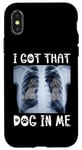 Coque pour iPhone X/XS Caniche gris humoristique I Got That Dog in Me Xray Meme