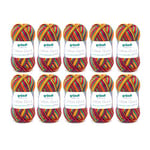 Gründl Knitting Yarn, Cotton, Carnival Multicolour, 10 x 50g