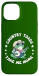 Coque pour iPhone 15 Country Toads Take Me Home, crapaud cowboy cool jouant de la musique