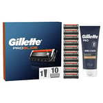 Gillette ProGlide Lames de Rasoir 10 Lames de rechange pour rasoir humide pour homme Développées pour un rasage en profondeur avec bandes coulissantes avec mousse à raser Gillette PRO Sensitive 175 ml