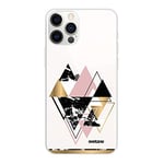 Evetane Case for 6.1-Inch iPhone 12/12 Pro, Gold Triangles