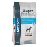 NUTRIVET - Super Premium - Saumon Riz - Croquettes sans Blé - Chien - Riche en Protéines Animales - 15 kg