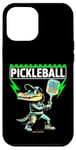 Coque pour iPhone 12 Pro Max Un crocodile jouant au pickleball - Ambiances amusantes