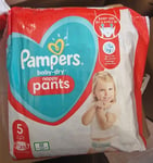 Pampers Baby-Dry Nappy Pants Size 5, 33 Nappies, 12-17  kg