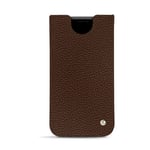 Pochette cuir Apple iPhone 11 Pro Max - Pochette - Marron - Cuir grainé - Neuf