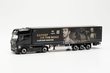 Herpa Maquette Camion Mercedes-Benz Actros Gigaspace Wielton/Tip, échelle 1/87, Model Allemand, pièce de Collection, Figurine Plastique