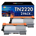 GPC Image Compatible Cartouche de Toner Remplacement pour Brother TN2220 TN2010 TN-2220 pour MFC-7460DN HL-2250DN HL-2130 HL-2270DW HL-2240D MFC-7360N FAX-2840 HL-2240 DCP-7065DN (Noir,2 Pack)