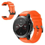 Garmin Fenix 5 kestävä silikoninen ranneke - Oranssi Orange