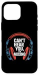 Coque pour iPhone 16 Pro Max Casque DJ ingénieur du son studio de mixage amateur de musique