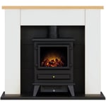 Adam Chester Electric Fire Suite - White Oak