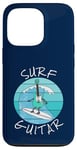 Coque pour iPhone 13 Pro Surf Guitar Guitariste électrique Surfeur Vacances d'été