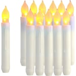 Set med 12 LED-ljus, flamlösa bordsljus, batteri